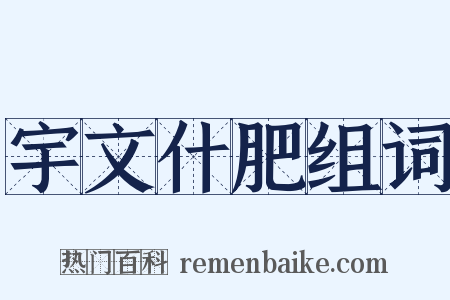 宇文什肥组词是什么意思的图片